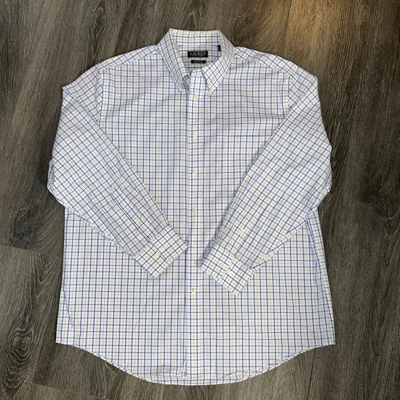 Ralph Lauren Men’s XL REGULAR FIT STRETCH CHECKED Long Sleeve Shirt - Picture 5 of 5